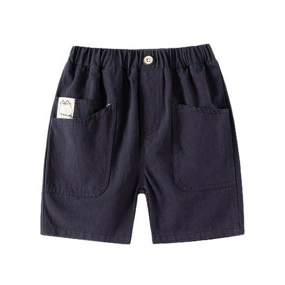 Ketyyh-chn99 Baby-Boys and Toddler Pull on Cargo Shorts Toddler Girls Boys Kids Sport Solid Spring Summer Shorts Clothes Casual Shorts Fashion Shorts for 12-18 Months,Navy
