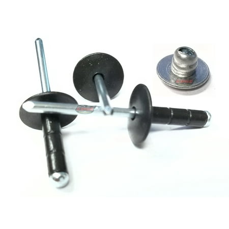 

Flat Black 3/16 Aluminum Large Head with Steel Mandrel Multi Grip Pop Rivets Fasteners .275 - .598 Grip Range