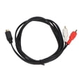 thumbnail image 1 of 4 Pin To 2  Cable, 4.9ft Plug and Play High Accuracy Tight Connection 4Pin Male To 2RCA Male Cable   for TV for Set Top Boxes, 1 of 8
