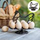 thumbnail image 2 of Soporte para huevos de hierro, rejilla para almacenamiento de huevos, bandeja organizadora de huevos, contenedor de comida, decoración de encimera de 1 nivel Macarena titular de huevo, 2 of 8
