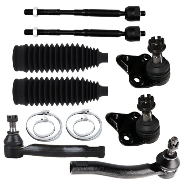 12pc Ball Joint & Tie Rod End Kit For 2004-07 Toyota Highlander – Front & Rear, Greasable