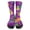 J, variant on Women‘s Carnival Print Socks, Breathable Crew Socks with Colorful Festival Patterns, for Mardi Gras, Parties, Cosplay & Fun Outfits B 1pcs