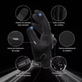 thumbnail image 2 of Guantes de Protección Blosoom Pantalla Táctil de Dedo para Motocicleta Talla XL Negro, 2 of 5