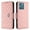 Coralpink, variant on for Motorola Edge 40 Neo Wallet Case, Elegant Card Holder Cash Slot PU Leather Kickstand Wrist Strap Shockproof Protective Flip Women Girls Case Cover for Motorola Edge 40 Neo, Pink