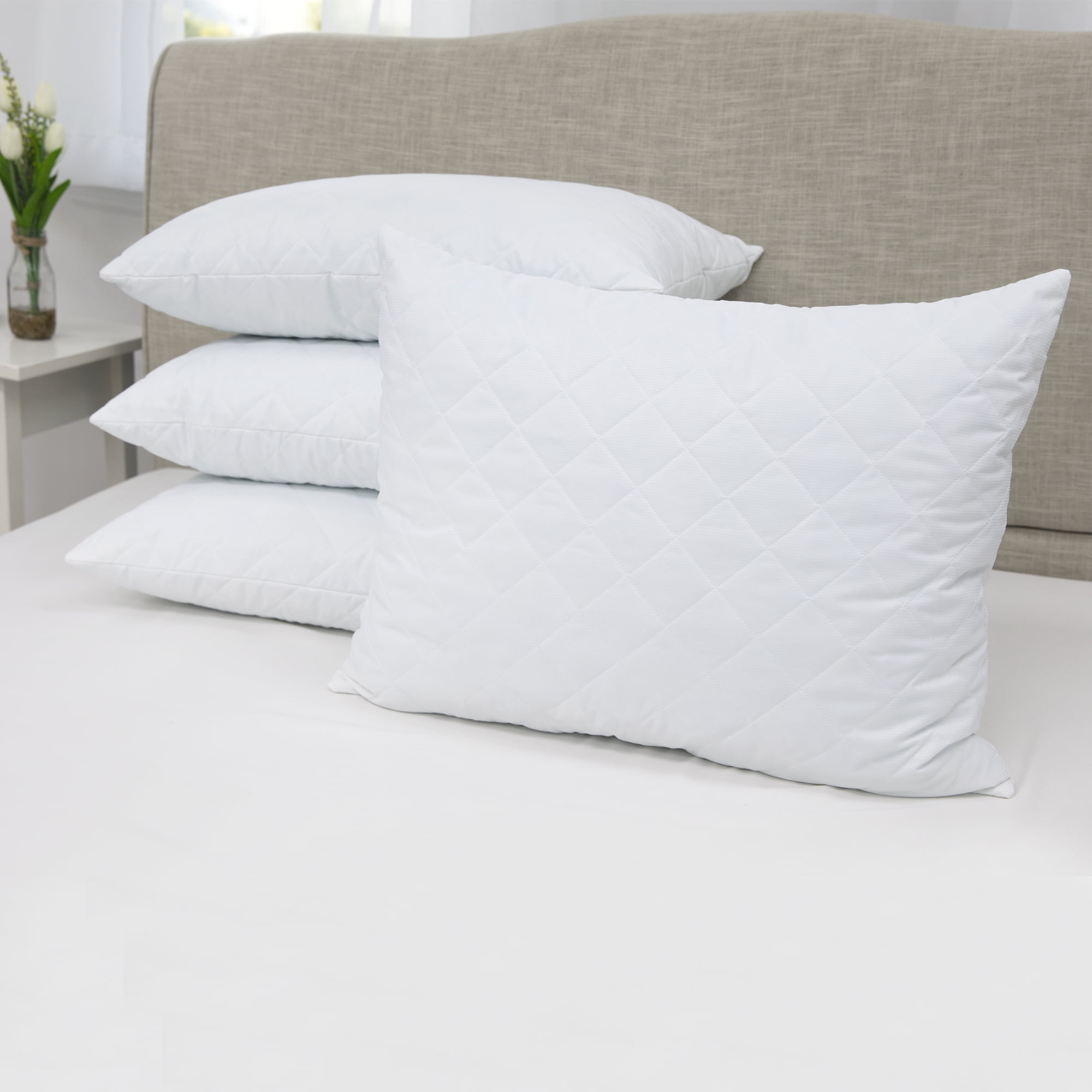 SensorPEDIC Quilted Memory Foam Cluster Pillow 4 Pack