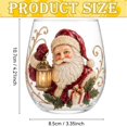 thumbnail image 3 of Clearance Under $5 Festive Patterned Stemless Wine Glass, Christmas Drinking Cup for Seasonal Decor and Entertaining, 3 of 5