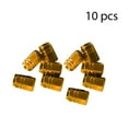 thumbnail image 4 of ZheElen 10Pcs Car Tire Valve Caps Professional Repalce Part Auto Wheel Accessories Hexagonal Aluminum Alloy Rim Stem Cover Yellow 1Set, 4 of 6