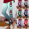 thumbnail image 2 of Zhanying Leggings de Sapin de Noël Rouges Taille Grand Lisses Sans Boulochage Leggings Noirs et Rouges Violet TG, 2 of 6