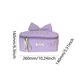 thumbnail image 2 of Bolsa de maquillaje acolchada con flores para mujer, bolsa de almacenamiento de flores bonita de algodón con lazo, bolsa de cosméticos de flores de Color sólido, bolsa de cosméticos diaria para niñas, 2 of 2