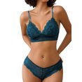 thumbnail image 3 of KISSGAL Lace Bra and Panty Set Sexy Lingerie Hook & Eye Underwear (No Padded）, 3 of 4