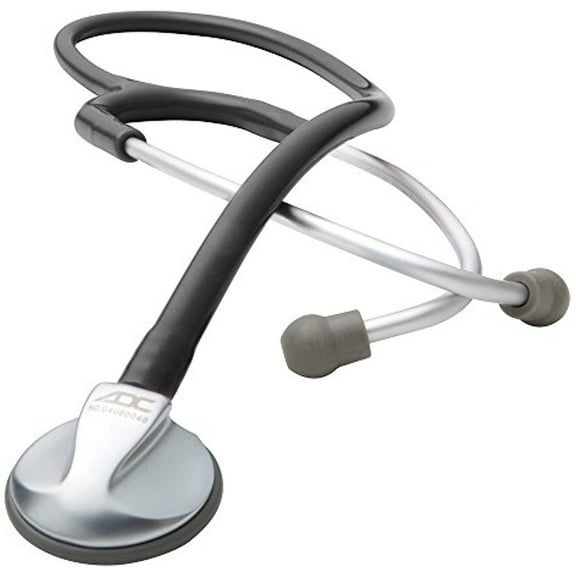 ADC Platinum Adscope Lite 614 Lightweight Pediatric Stethoscope with Tunable AFD Technology, 30.5 inch Length, Black
