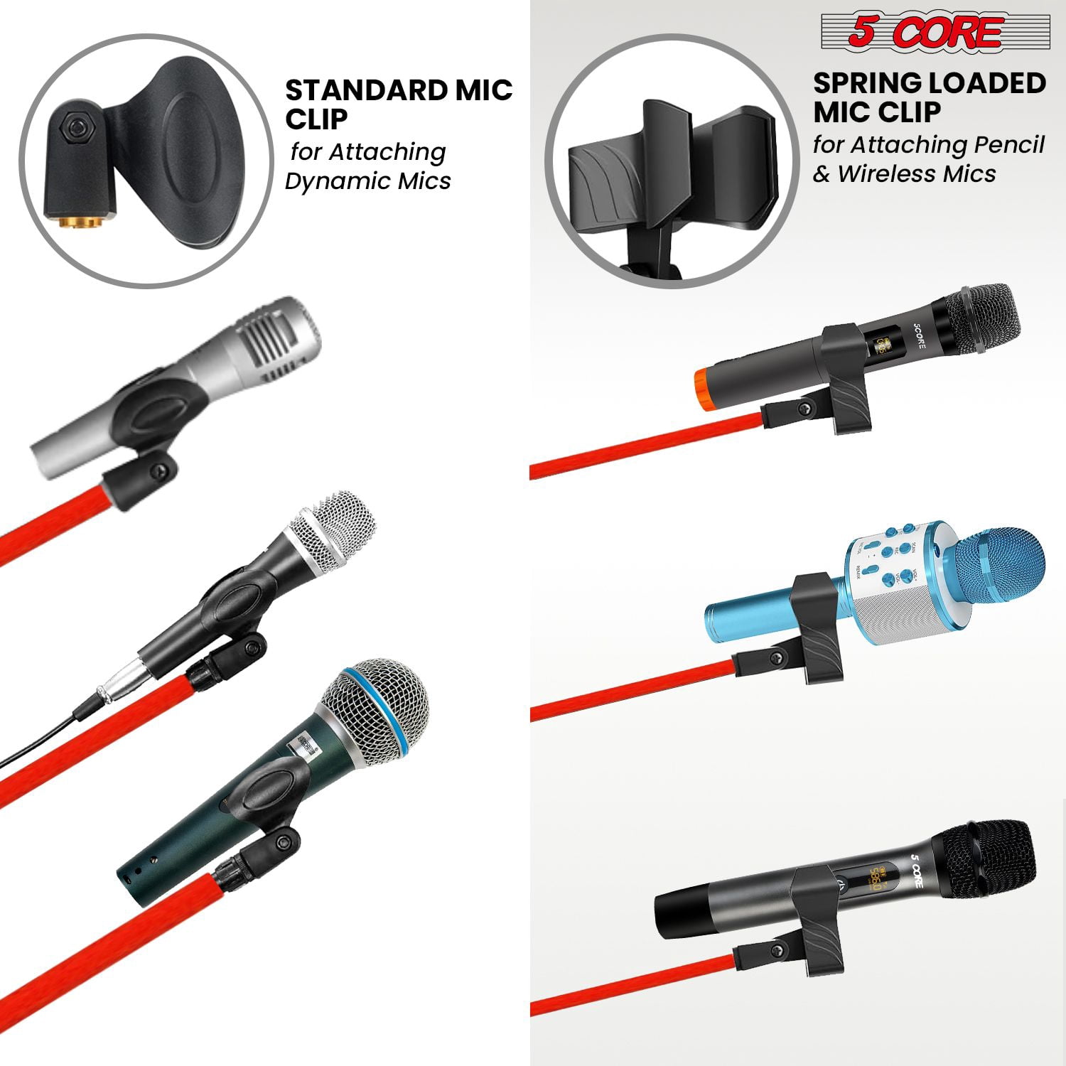 Tripod Mic Stand Floor Adjustable 18 to 72 Inches Sturdy Boom Arm Holder Microphone Stands Pedestal Para Microfono for Singing MS 080 RED