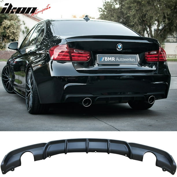 Compatible With 12 18 Bmw F30 Mt M Sport Rear Bumper Diffuser Single Muffler Dual Out Walmart Com Walmart Com