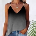thumbnail image 4 of Yuyuzo Women's V Neck Tank Tops Summer Sleeveless Shirts Chain Strap Blouses Gradient Color Tunic Tops, 4 of 6