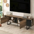thumbnail image 4 of Atelier Mobili Mid Century Modern TV Stand for 75 Inch TV, Walnut Finish Entertainment Center, 4 of 7