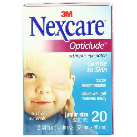 Nexcare Opticlude Orthoptic Comfort Wear Junior Eyepatches 20ct, 4-Pack