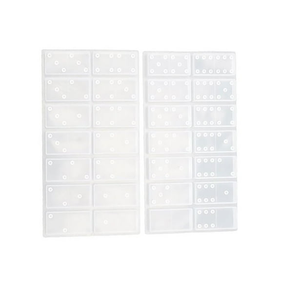 Felwors 2 Pieces Silicone Resin Dominoes Reusable Resin Mould For DIY Silicone Molds For Personlized Dominoes