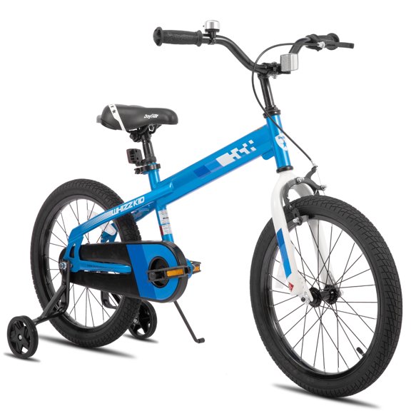 JOYSTAR 18 Inch Kids Bike with Training Wheels & Handbrake for Ages 5-9 Years Old Boys and Girls, Blue