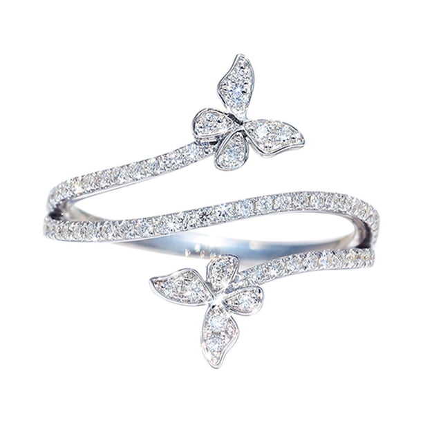 Sonducket Anillo de mujer, joyería decorativa brillante para nudillos, diamantes de imitación, exquisita decoración de mano, elegante joyería Ropa, zapatos y accesorios Miscelánea Tamaño 10