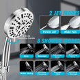 TRAHOOShower Head with Handheld, 10 Modes 5" High Pressure Filtered