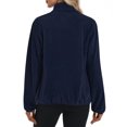 thumbnail image 3 of Fleece Jacket Women with 6 Pockets Lightweight Full Zip Coat Winter Fall Outerwear for Hiking,Travel, S, 3 of 3