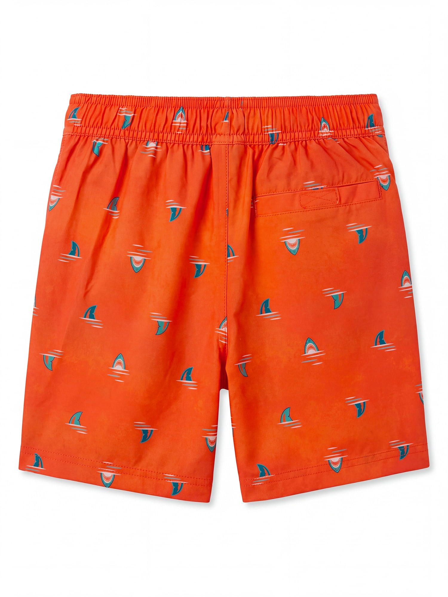Rugged Shark Boys 6" Inseam Swim Trunks, Sizes 4-16