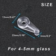 thumbnail image 4 of 50pcs/set Retainer Clips Set Plastic Glass Door Glass Panel Retainer Clips Mirror Clips With Screws For Cabinet Door Dropship, 4 of 9