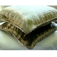 thumbnail image 4 of Euro Sham Cover, Olive Green European Pillow Covers 26x26 inch (65x65 cm), Velvet Euro Shams, Solid Color, Contemporary Euro Size Pillow Shams - Olive Shimmer, 4 of 4