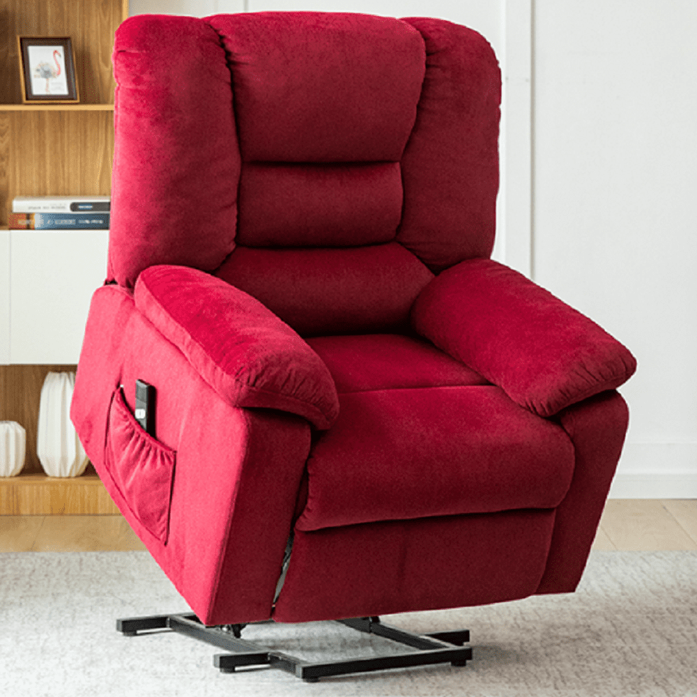 Power Lift Recliner Chair for Living Room, Fabric Upholstery Electric Lift Chair with Remote