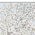 thumbnail image 2 of Hand Painted Acrylic Wall Art White Flower Tree on a 39 x 39 Square Canvas with a White Wooden Frame, 2 of 3