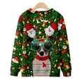 thumbnail image 5 of CEHVOM Chandail de Noël Décontracté pour Hommes, Impression 3D, Manches Longues, Col Rond, Chandail, Chemise, Blouses, en Solde, 5 of 5