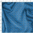 thumbnail image 4 of Soimoi Bleu Poly Georgette Tissu Feuilles & Anémone Imprimé Floral 1 Yard 52 Inch Wide, 4 of 5