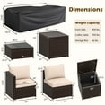 thumbnail image 3 of Gymax 8 PCS Wicker Patio Furniture Set Rattan Sectional Sofa Set w/ Cushions, 3 of 10