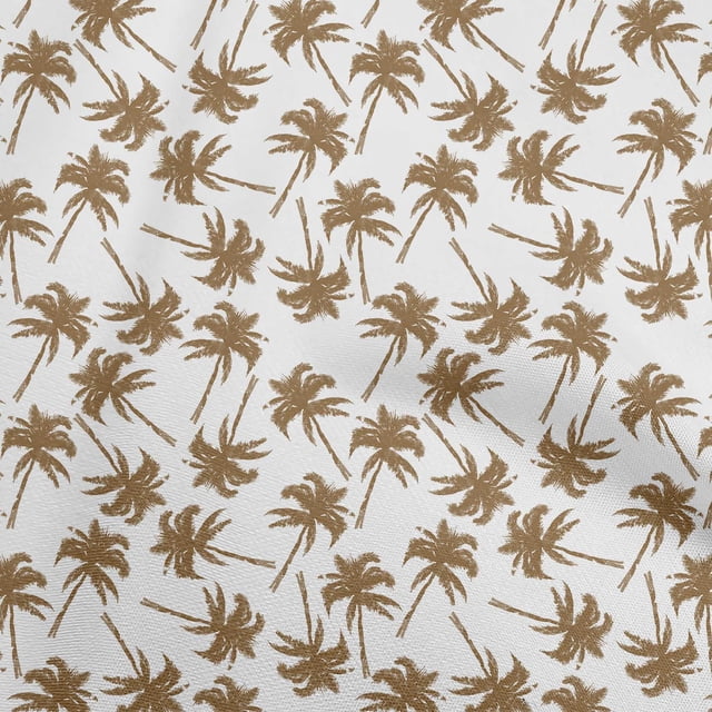 oneOone Polyester Spandex Olive Green Fabric Tropical Palm Tree Craft Projects Decor Fabric Printed By The Yard 56 Inch Wide