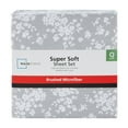 Mainstays Super Soft Recycled Brushed Microfiber Bed Sheet Set, Full