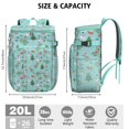thumbnail image 3 of Travel Cooler Bag - Blue Christmas Dinosaurs Snowmen Pattern Camping Beer Cooler Backpack with Bottle Opener- Waterproof Insulated Picnic Backpacks - Cooler Bag for Beach, 3 of 6
