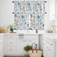 thumbnail image 3 of Ocean Retro Kitchen Curtains Valances and Tiers Set of 3 Shell Anchor Starfish Coral Nautical Blue Tier Curtains and Valance with Rod Pocket for Small Windows, 27.5"x24", 3 of 9