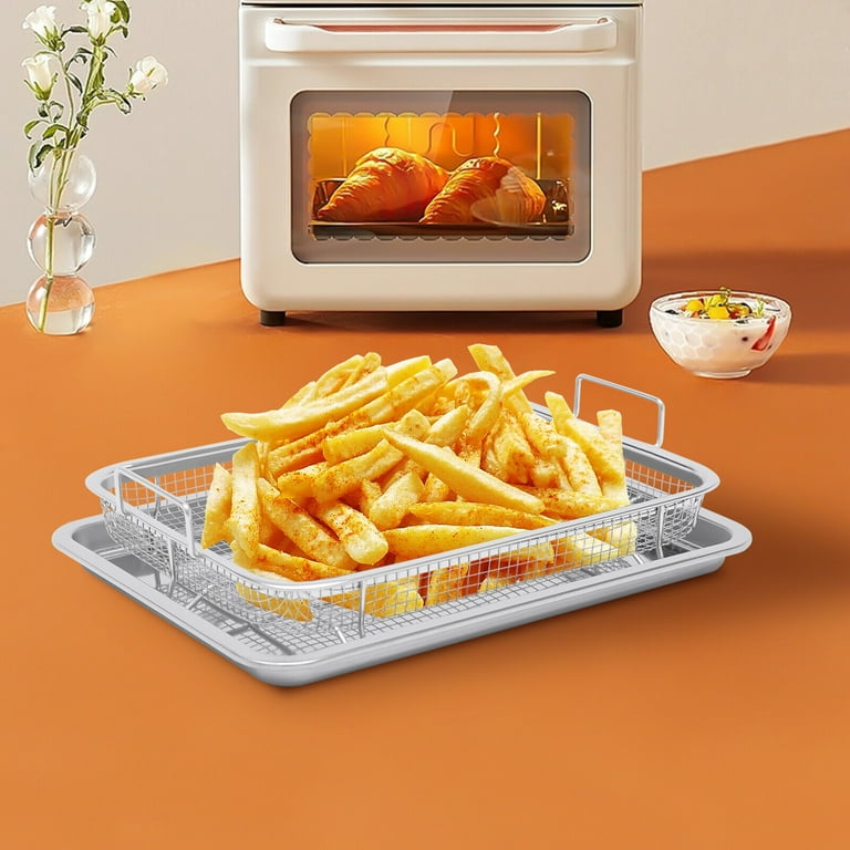 Air Fryer Basket For Oven 201 Stainless Steel Frying Basket Tray Non-stick