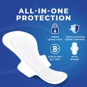 Stayfree Ultra Thin Overnight Pads With Wings, 40 Ct, Multi-Fluid Absorption, Protection For Up To 10 Hours