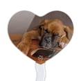 thumbnail image 2 of Boxer Puppy Dog Sleeping on Guitar Heart Love Cupcake Picks Toppers Decoration Set of 6, 2 of 7