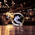 thumbnail image 3 of Galaxy Ornament 236 Inch Glass Sphere with Metal Holder Inner Carved Desktop for Home Bedroom Decorative, 3 of 3