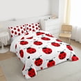 thumbnail image 3 of Castle Fairy Cute Ladybird Twin Comforter Sets,Love Heart Bedding Set, 3 of 8