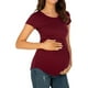 thumbnail image 4 of Ropa de maternidad de verano UMfun para mujer, cuello redondo, manga corta, volantes, blusas para embarazadas, 4 of 5