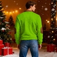 thumbnail image 4 of Men'S Christmas Shirts Long Sleeve Christmas Sweater Ugly Men Green XL, 4 of 5