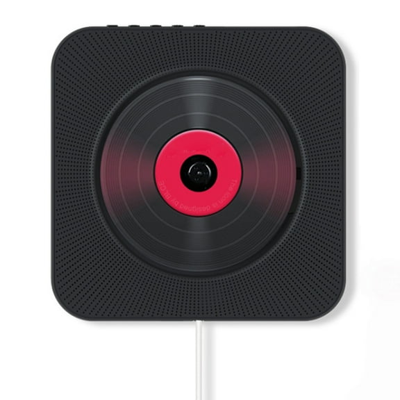 MEGICOT Bluetooth 5.0 Wall Mountable CD Player with Pull-Switch Built-in Speakers, Portable Music Player with Remote Control, Support FM Radio USB Flash AUX Play