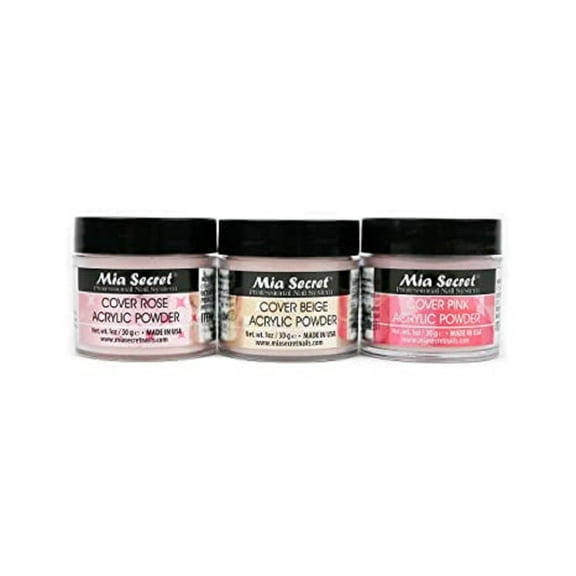 Mia Secret Acrylic Cover Powder 1 oz x 3 (Beige/Pink/Rose)