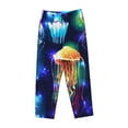 thumbnail image 4 of Disketp Transparent Jellyfishes Print Women'S Comfy Pajama Pants Casual Drawstring Palazzo Lounge Wide Leg Pants, 4 of 9