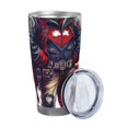 thumbnail image 2 of Lsque Cool Patriotic Buffalo Cowboy Pattern 20oz Car Cup with Lid and Straw, Insulated Coffee Cup with Straw Topper, Spill Proof Travel Coffee Mug, Stainless Steel Tumble-Straw Three-piece Set, 2 of 8