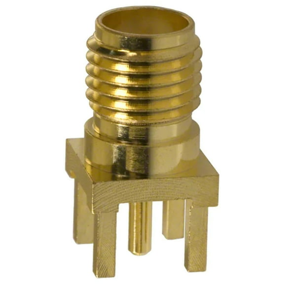 Pack of 2 132134 SMA Connector Jack, Female Socket 50Ohm Through Hole Solder :RoHS