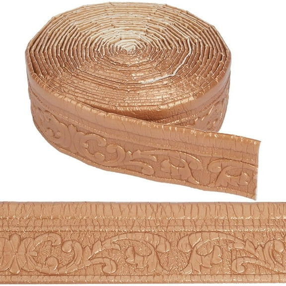 Self-Adhesive XPE Foam Contact Paper Wall Stickers for Shelf Liner Dresser Drawer Locker Sienna 80x4mm 10m/roll